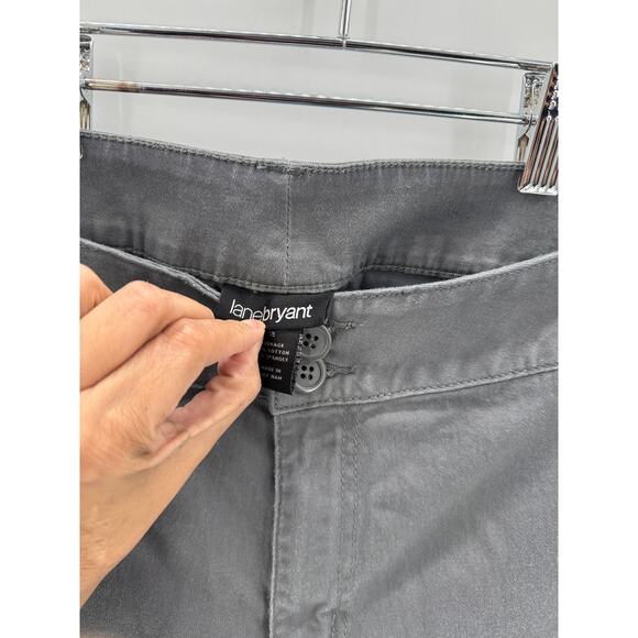 Vintage True Y2K Lane Bryant gray khakis chinos flare size 18 versatile casual - Picture 6 of 7